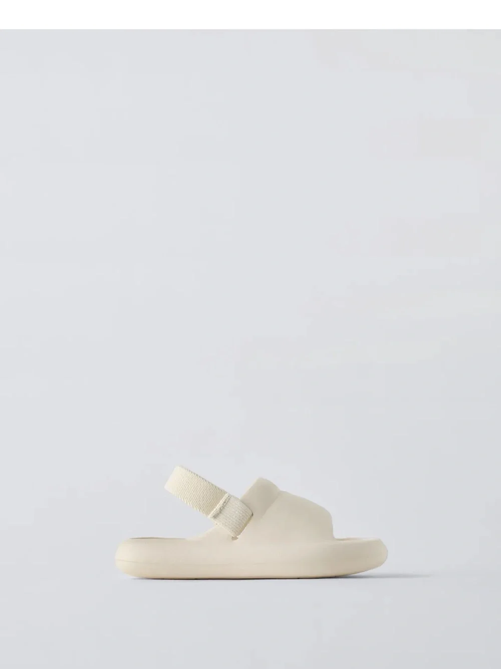 Zara Cream Kids Slide Sandals with Back Strap